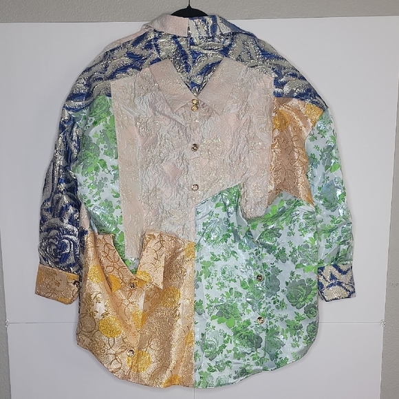 AKIRA Vibrant Patchwork Blazer - Picture 8 of 12